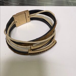 Brown and Gold Multi-Strand Bracelet